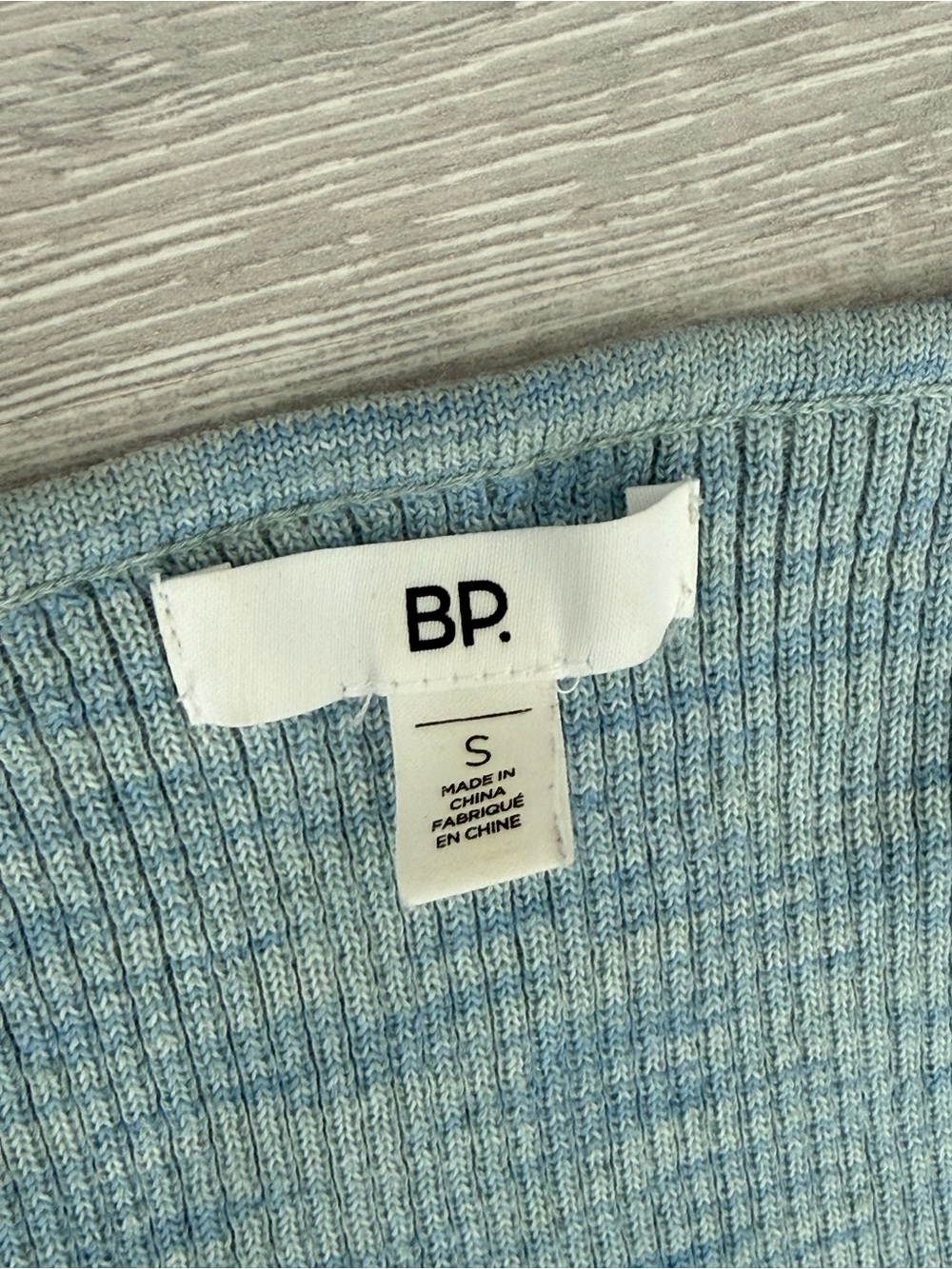 bp Light Blue Ribbed Knit Top - Picture 2 of 3